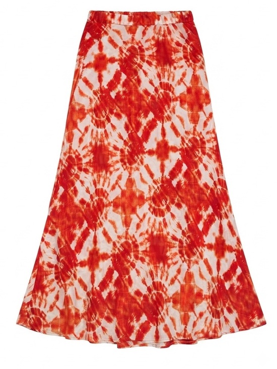 INC International Concepts Dresses & Skirts - INC International Concepts Red White Tie Dye Maxi Skirt Small Bohemian Flowy